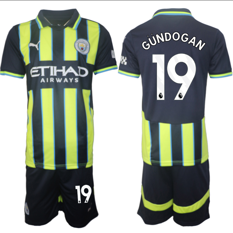 Men 2024-2025 Club Manchester City away black green #19 Soccer Jerseys